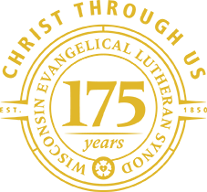 WELS 175th Anniversary- logo - Christ through us