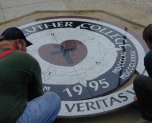 New Seal of MLC being installed on the campus in New Ulm, MN