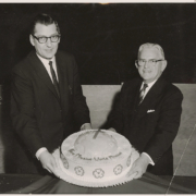 Ray Weichmann on left pictured here with Edgar Hoenecke became the first District President of the South Atlantic District